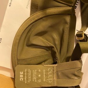 Cuup balconette bra in moss, size 32C